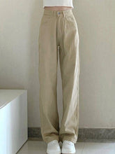 Vintage Khaki Boyfriendjeans mit geradem Bein